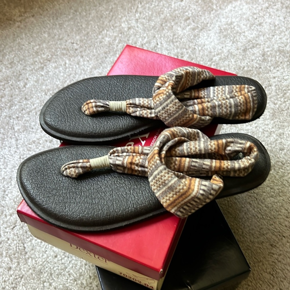 Sanuk sling back yoga sandals. Barely worn.